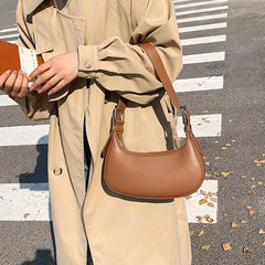 Small Armpit Shoulder Bag Solid Retro Women Hobos Handbag