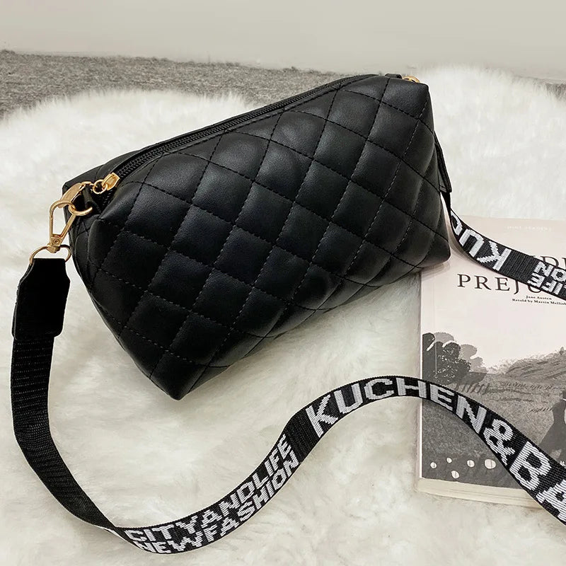 Women's Diamond Embroidery Messenger Bag with Crossbody Strap