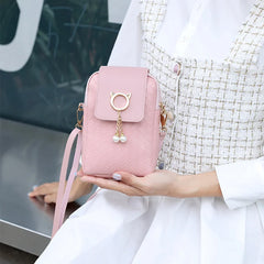 Mini Cross-body Phone Shoulder Bag with Tassel Cover