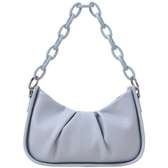 Acrylic Chain Underarm Bag Pleated Women's Messenger Bag