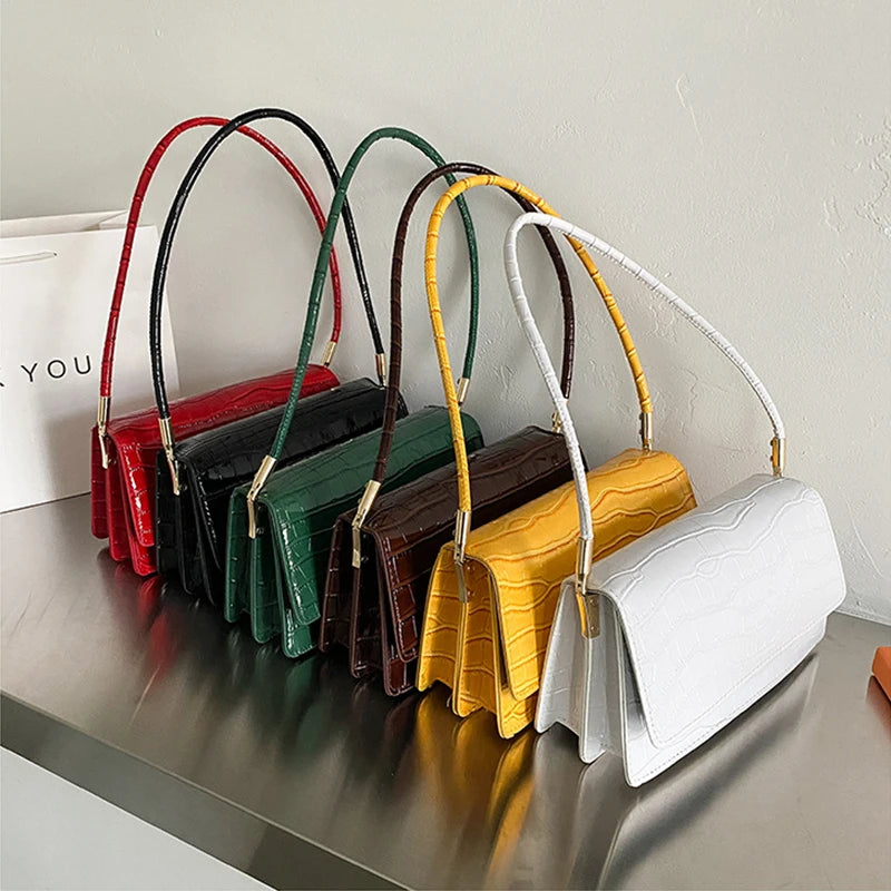 Women's Stone Pattern Shoulder Bag High-quality Handbag