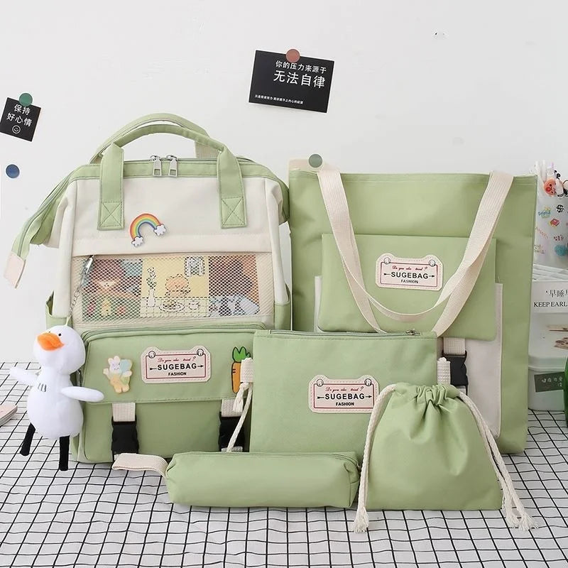 Canvas Women Backpacks School Bags for Teenage Girls Bookbags