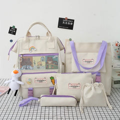 Canvas Women Backpacks School Bags for Teenage Girls Bookbags