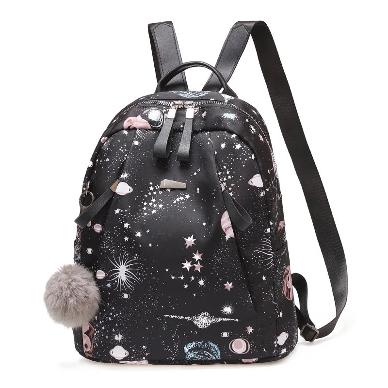 Red Oxford Women's Backpack High Student Girl School Bag Lady Travel Backpack