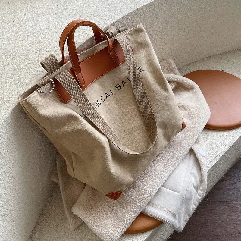 Summer Casual Women Handbags Large Capacity Letters Ladies Tote Bag