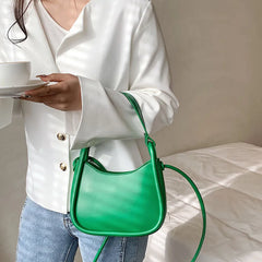 Summer Women's Pu Leather Handbag Short Handle Shoulder Bag