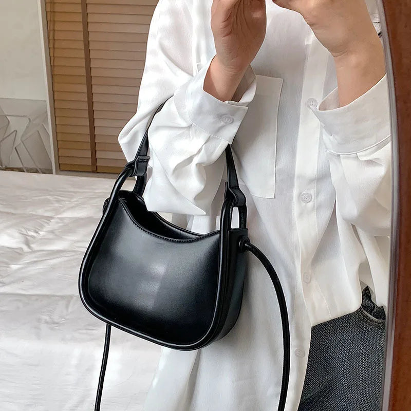 Summer Women's Pu Leather Handbag Short Handle Shoulder Bag