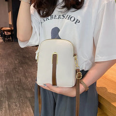 Summer Litchi Pattern Shoulder Bag Large Capacity Mobile Phone Bag