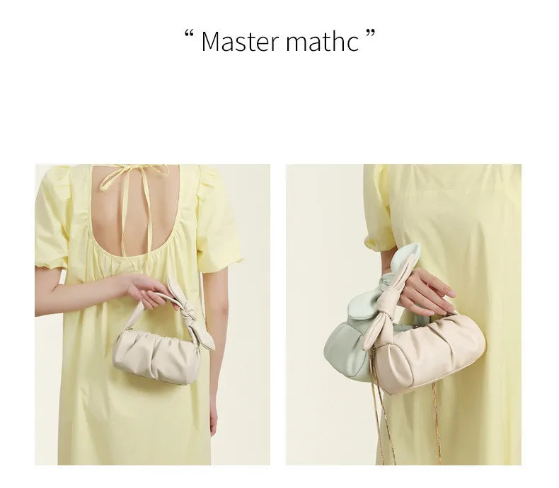 Summer Pleated Handlebags For Women Cloud Bags