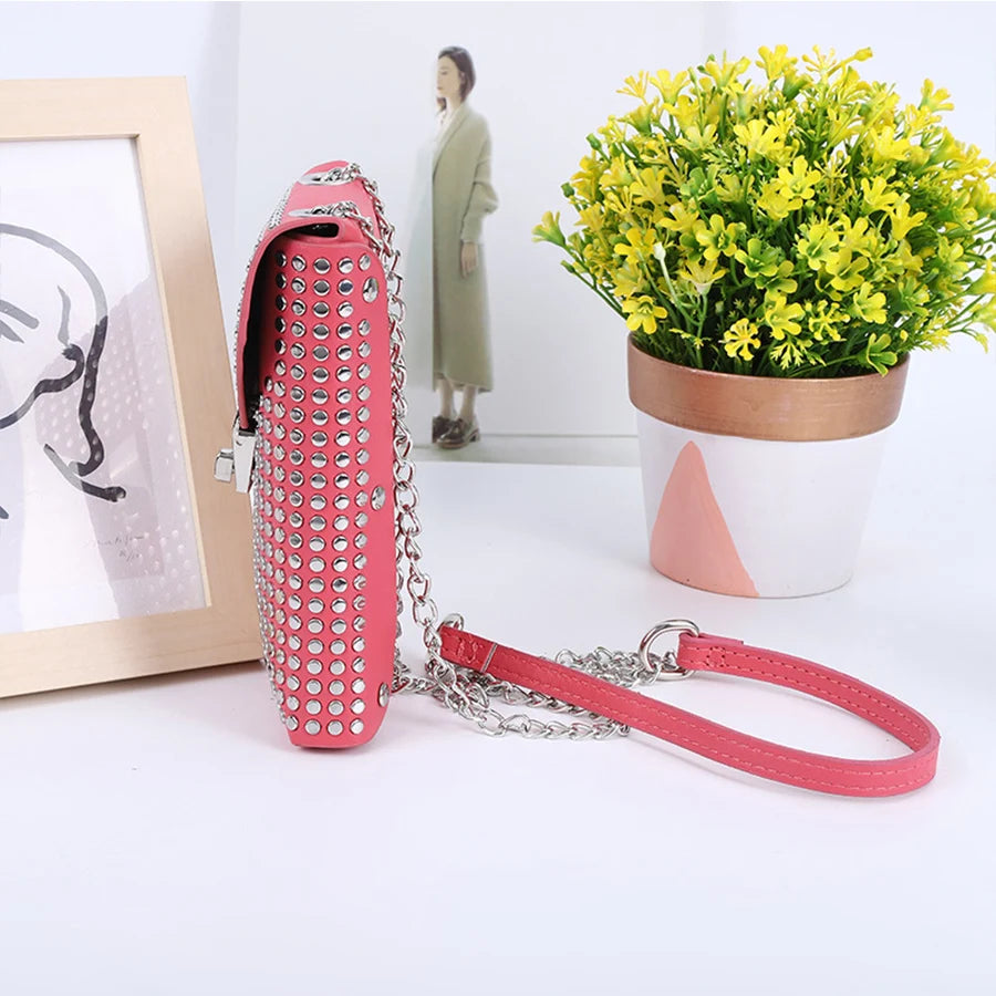 Summer Small Cross-body Phone Pouch Shoulder Bag with Chains