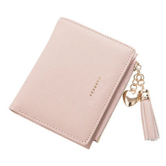Tassel Women Wallet Small Leather Zipper Purses Female Purse Clutch