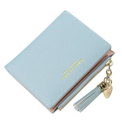 Tassel Women Wallet Small Leather Zipper Purses Female Purse Clutch