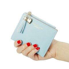 Tassel Women Wallet Small Leather Zipper Purses Portefeuille Female Purse Clutch