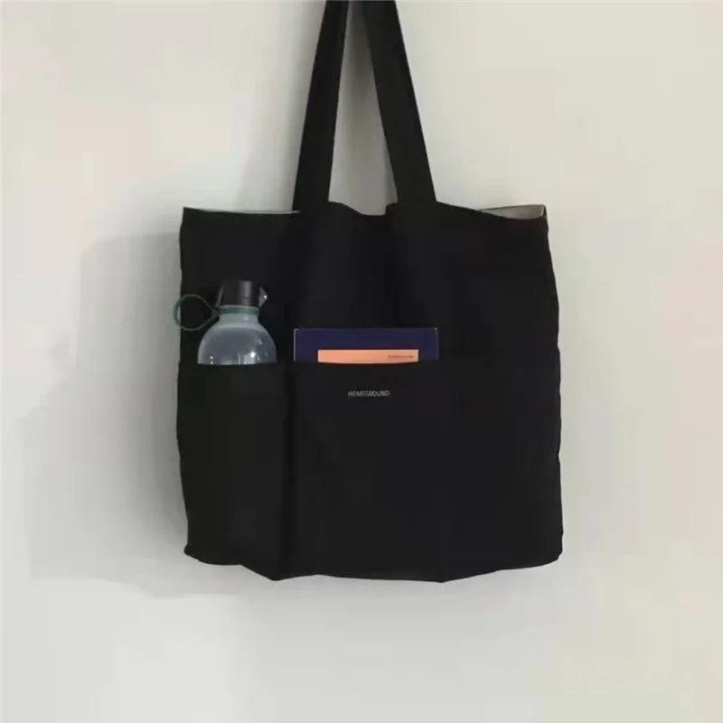 Nylon Tote Bag for Women Solid Handbag Large Capacity