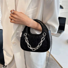 Stylish Metal Chain Shoulder Bag for Women