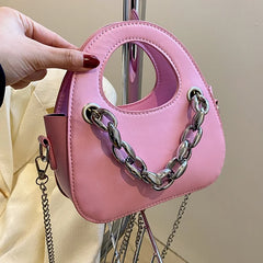 Stylish Metal Chain Shoulder Bag for Women