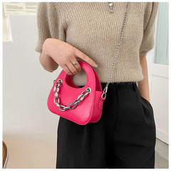 Stylish Metal Chain Shoulder Bag for Women