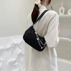 Women Small Chain Shoulder Bag Zipper Mini Purse Handbag