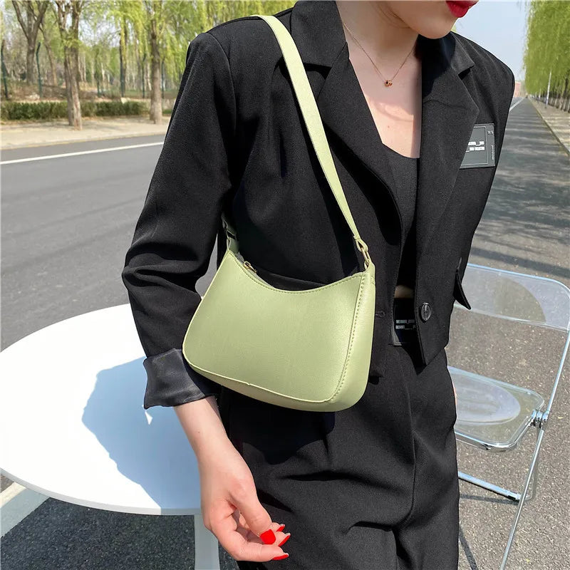 Women's Retro PU Leather Shoulder Bag Casual Handbag