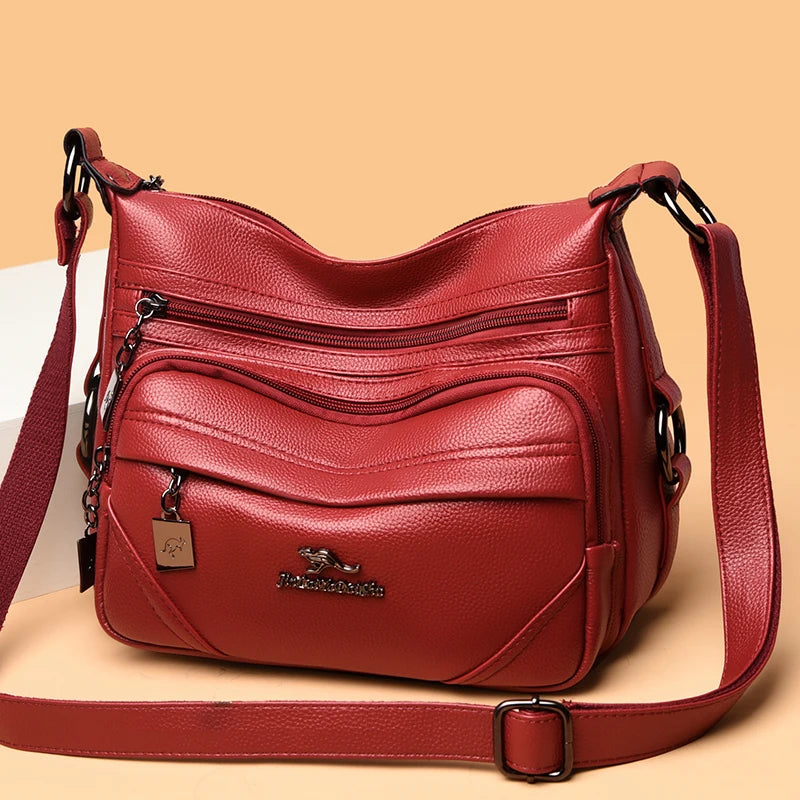 Women Large Capacity Shoulder Crossbody Bags High Leather Sac