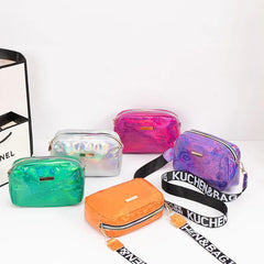 Women Laser PVC Jelly Small Tote Messenger Bag