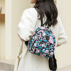 Vintage Print Women's Backpack Multifunctional Mini Shoulder Bag