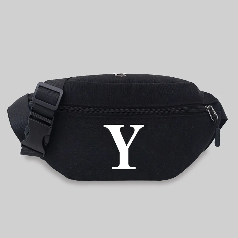 Unisex Waist Bag Student Name Pattern Lightweight Chest Bag