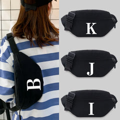 Unisex Waist Bag Student Name Pattern Lightweight Chest Bag