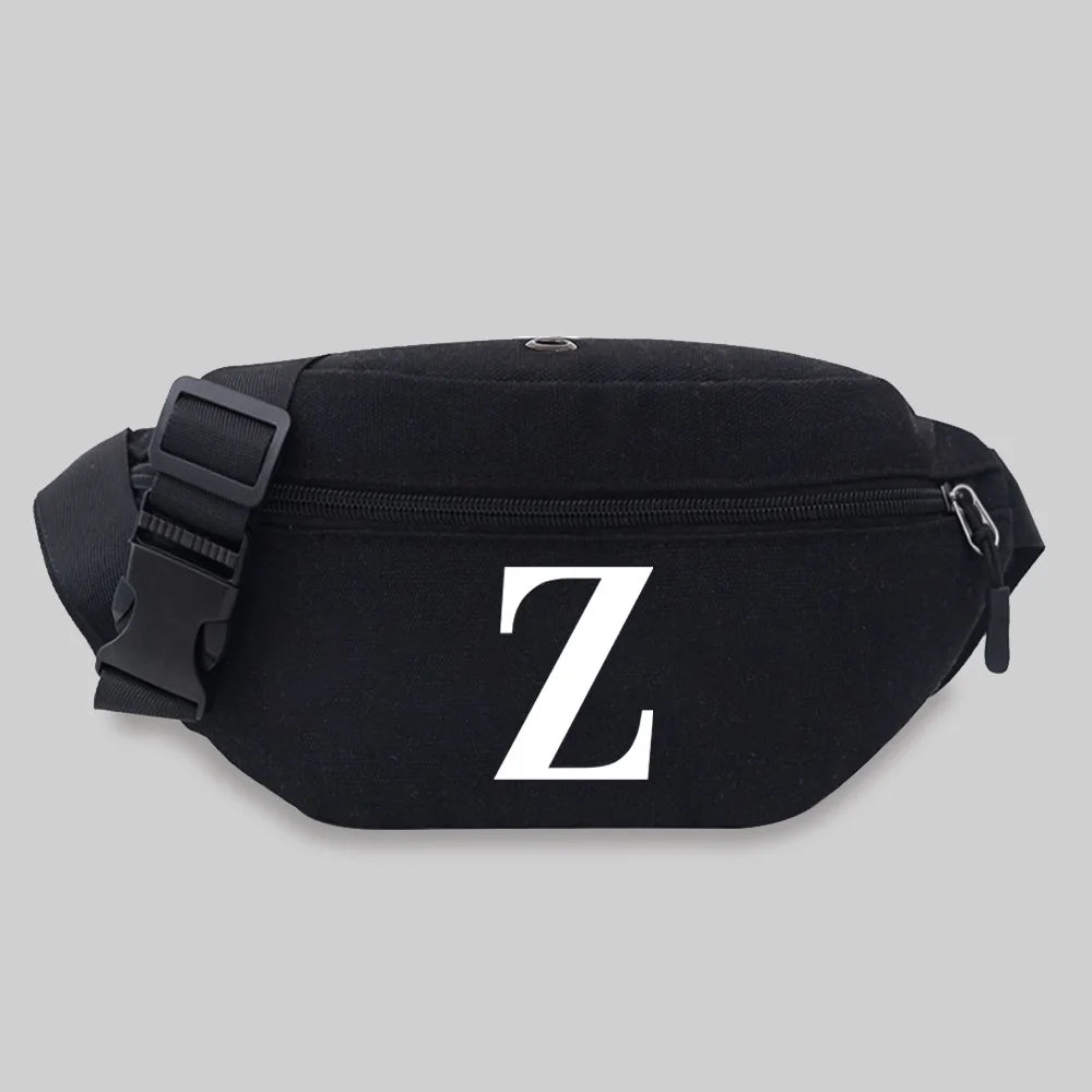 Unisex Waist Bag Student Name Pattern Lightweight Chest Bag