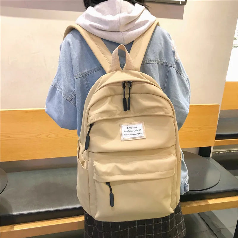 Waterproof Nylon Women Backpack Large Capacity Schoolbag Girl Shoulder Bags