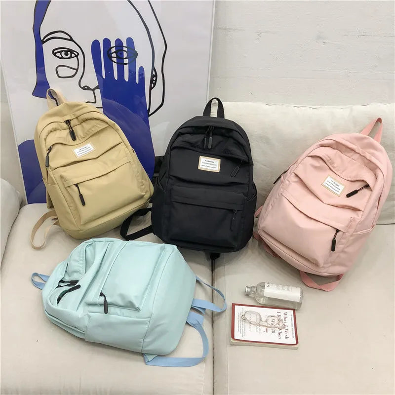 Waterproof Nylon Women Backpack Large Capacity Schoolbag Girl Shoulder Bags