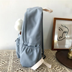 Waterproof Nylon Women School Backpack Large Girls Travel Bag College Schoolbag