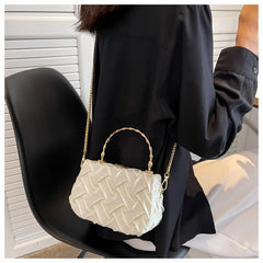 Small Tote Bag with Metal Chain Women's Handbag