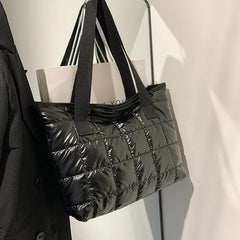 Winter Large Capacity Waterproof Nylon Shoulder Bag