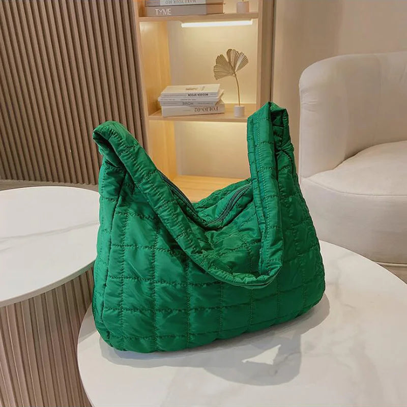 Winter Shoulder Bags Handbag Nylon Down Cotton Crossbody Bags for Women
