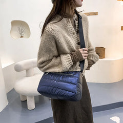 Winter Women's Nylon Cotton Tote Satchel Bag