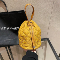 Winter Vintage Soft Cotton Shoulder Bucket Crossbody Bag