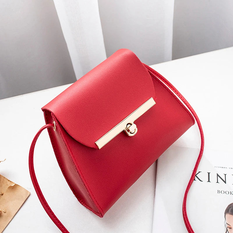 Women Crossbody Bag Square Red Zipper Slot Casual Shoulder Print Mini Bag