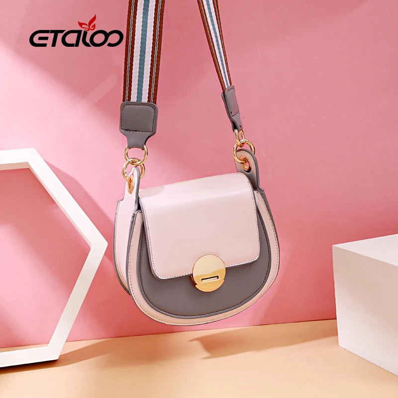 Stone Pattern PU Leather Shoulder Messenger Bag Lady Crossbody Mini Bag