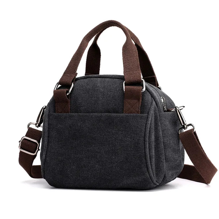 Canvas Small Shoulder Bag Women Crossbody Messenger Tote Girls Vintage Handbag