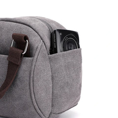 Canvas Small Shoulder Bag Women Crossbody Messenger Tote Girls Vintage Handbag