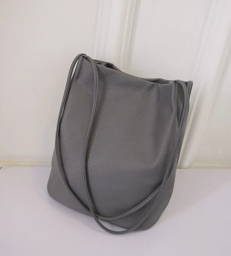 Women Handbags Big Bucket Leather Messenger Bag