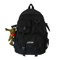Women Nylon School Backpack with Anti Theft Rucksack