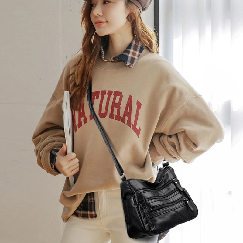 Leather Women's Crossbody Bag Shoulder Handbag