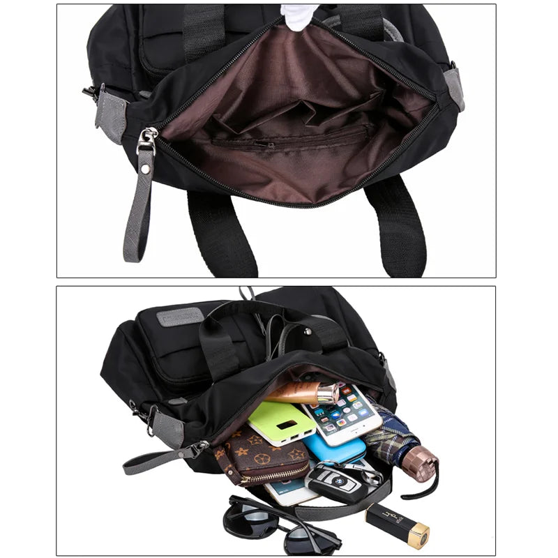 Women Shoulder Bag Nylon Handbags Waterproof Crossbody Bag Large Capacity