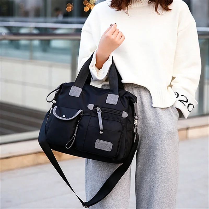 Women Shoulder Bag Nylon Handbags Waterproof Crossbody Bag Large Capacity