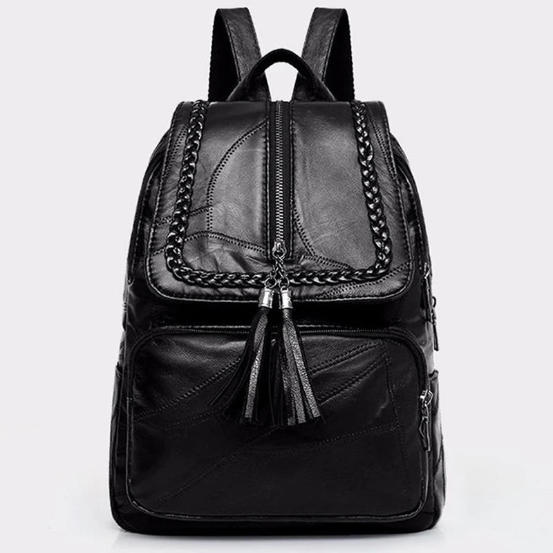 Women's Large Capacity PU Leather Backpack