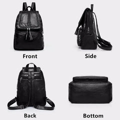 Women's Large Capacity PU Leather Backpack