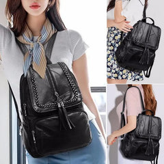 Women's Large Capacity PU Leather Backpack