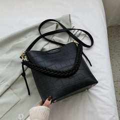 Women's Stone Pattern Shoulder Bag Messenger Bag Set